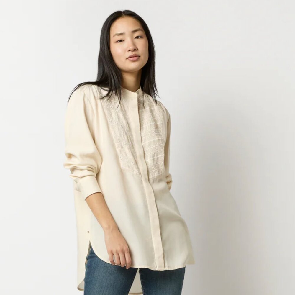 Isabel Marant Britten Embroidered Blouse - Ecru / Size 34